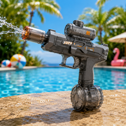 Simulated Firing and Recoil Electric Water Gun Toys Children Automatic Sensor Lights Water Pistol Summer Outdoor Beach Kids Toy