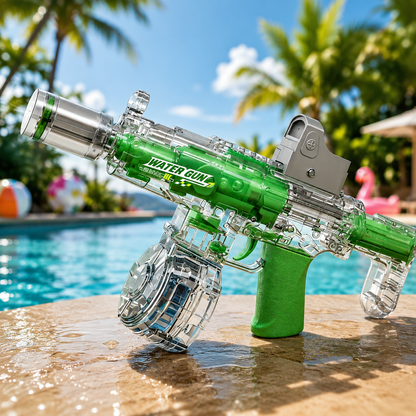 Simulated Firing and Recoil Electric Water Gun Toys Children Automatic Sensor Lights Water Pistol Summer Outdoor Beach Kids Toy